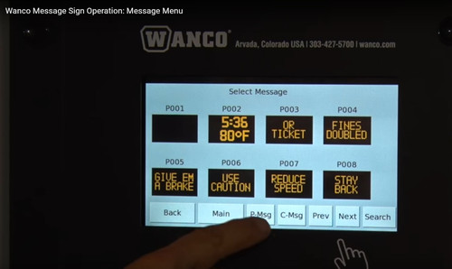 Wanco Full-Matrix Message Board Sign and Trailer, Graphic Display, Solar and Battery Powered WTMMB, includes Hydraulic Tower Lift